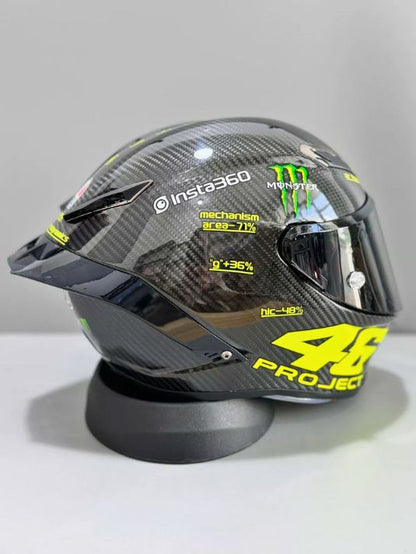 agv pista gp r project 46 3.0 carbon helmet Helmet Style AGV Valentino Rossi 46 Carbon Fiber – HM Helmets