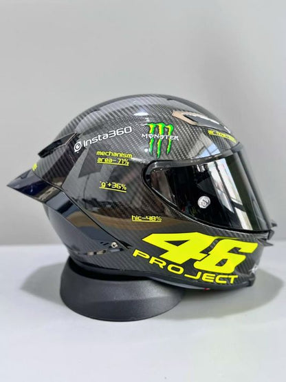 agv pista gp rr 46 project Performante Motorcycle Helmet Carbon/Lime LG, Large : Automotive Thanks to AGVs unique Extreme Safety Design protocol Rossi Project 46 3.0 AGV